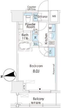 ベルビュー浅草橋 602 間取り図