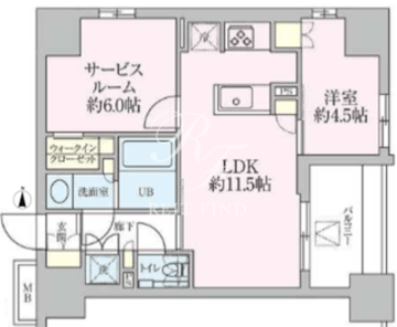 ザ・レジデンス三ノ輪 201 間取り図