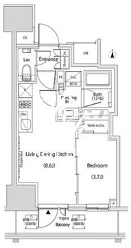ザ・パークハビオ新中野 503 間取り図