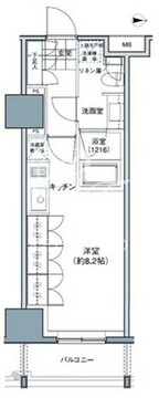 パークハビオ東中野 202 間取り図