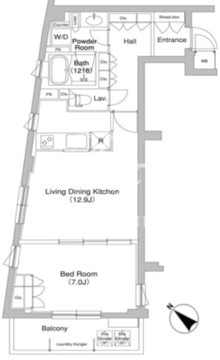 コンフォリア原宿 313 間取り図