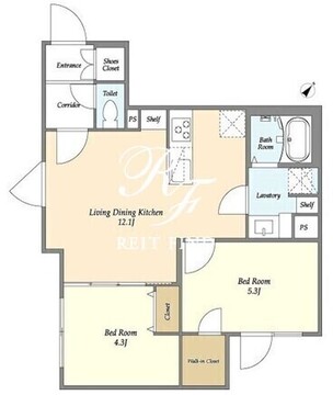 ウェルスクエア田端2 204 間取り図