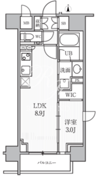 シーズンフラッツ大森ブライト 202 間取り図