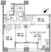 パークハビオ八丁堀 1205 間取り図