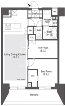 オアーゼ文京大塚 204 間取り図