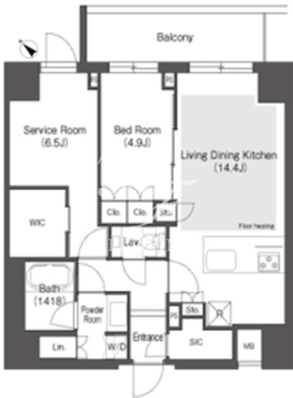 オアーゼ文京大塚 207 間取り図
