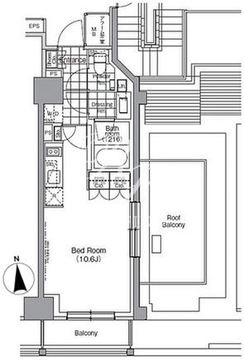 パークハビオ門前仲町 1304 間取り図