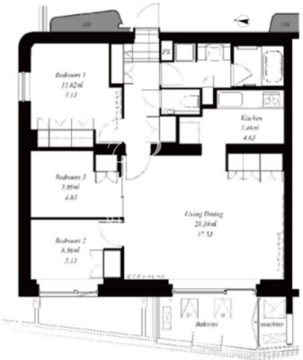 代々木参宮橋テラス 322 間取り図