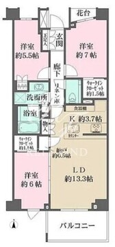 ザ・パークハウス早稲田 304 間取り図