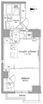 ザ・パークハビオ目黒フォート 204 間取り図