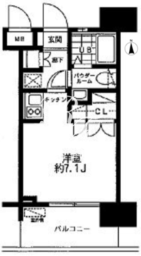 レジディア大森東 409 間取り図