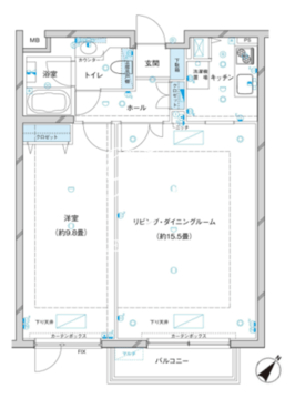 参宮橋マンション 308 間取り図