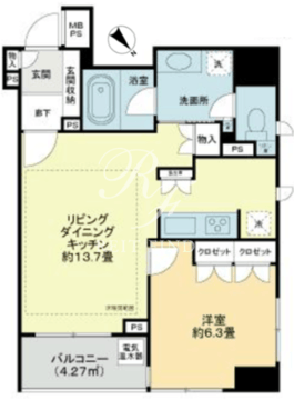 ライオンズシティ東京タイムズプレイス 1308 間取り図