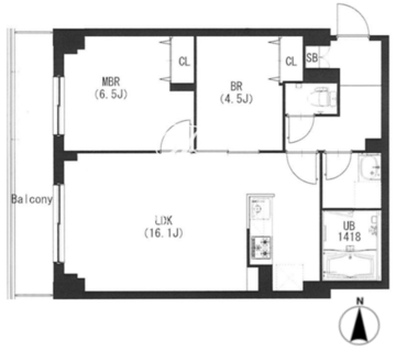 エスティメゾン都立大学 304 間取り図