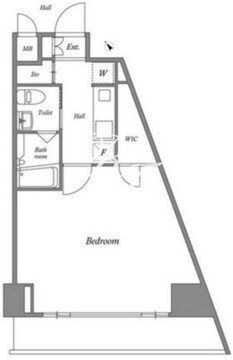 ルクレ西新宿 1203 間取り図