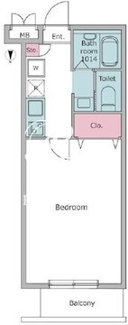 パークフラッツ西早稲田 202 間取り図