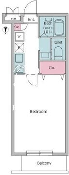 パークフラッツ西早稲田 802 間取り図