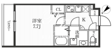 新宿夏目坂コート 204 間取り図