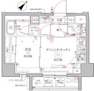 クレイシアIDZ王子アーバンヒルズ 301 間取り図