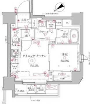 クレイシアIDZ王子アーバンヒルズ 203 間取り図