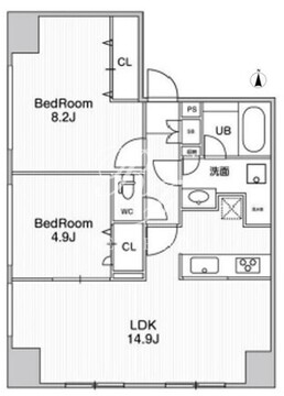 アーバンフラッツ池袋プレミアム 2604 間取り図