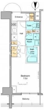 プラウドフラット菊川 211 間取り図