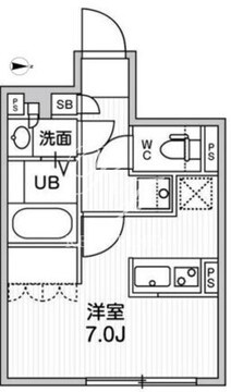 ウェルスクエアイズム用賀 202 間取り図