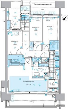 晴海フラッグ SEA-E-806 間取り図