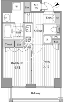 NCRe新宿中央公園 1004 間取り図