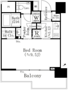 パークホームズ西小山 317 間取り図