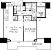 パークホームズ西小山 512 間取り図