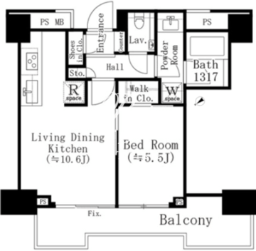 パークホームズ西小山 512 間取り図