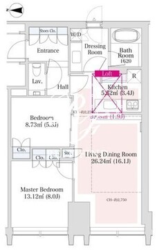 ラ・トゥール新宿グランド 2801 間取り図