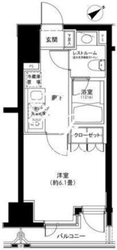 カスタリア日本橋 303 間取り図