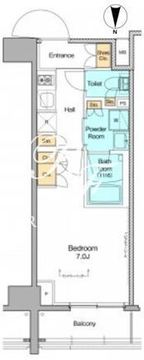 プラウドフラット菊川 412 間取り図