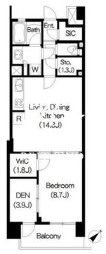 ブリリアイスト三軒茶屋 B-514 間取り図