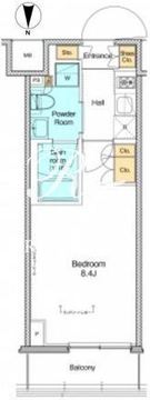 プラウドフラット菊川 107 間取り図