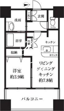 HF西新宿レジデンスウエスト 1102 間取り図