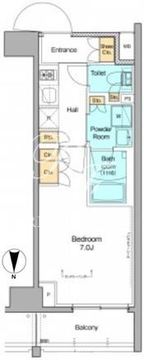 プラウドフラット菊川 109 間取り図