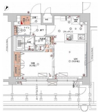 ハーモニーレジデンス神楽坂ヒルズセカンド 509 間取り図