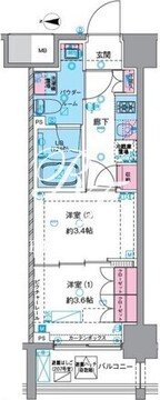ジェノヴィア浅草6スカイガーデン 602 間取り図