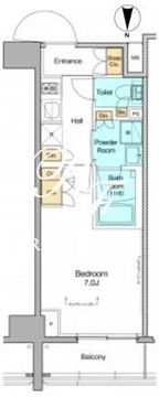 プラウドフラット菊川 612 間取り図