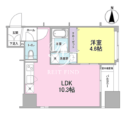 リバーレ東新宿 402 間取り図