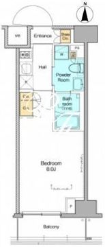 プラウドフラット菊川 704 間取り図