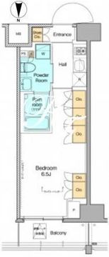 プラウドフラット菊川 708 間取り図