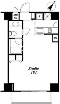 六本木レジデンシーズ 1203 間取り図