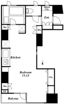 ドゥーエ西麻布1 201 間取り図