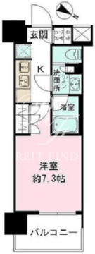 ザ・パークハビオ目黒 1205 間取り図