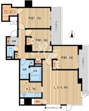 KDXレジデンス千駄木 305 間取り図