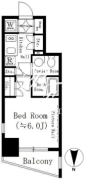 コージーコート御殿山 602 間取り図